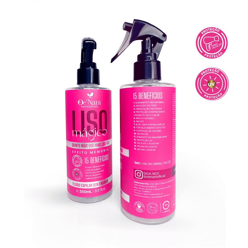 Fluido Capilar Liso Mágico 250ml - Oe Nani Professional